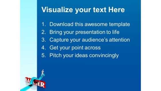 Barrier To Be Crossed To Achieve Goal PowerPoint Templates Ppt Backgrounds For Slides 0413