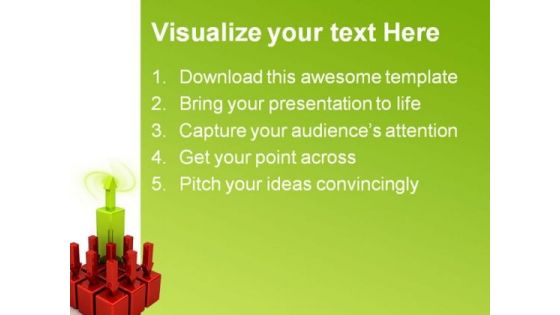 Bars Rising Business PowerPoint Themes And PowerPoint Slides 0411