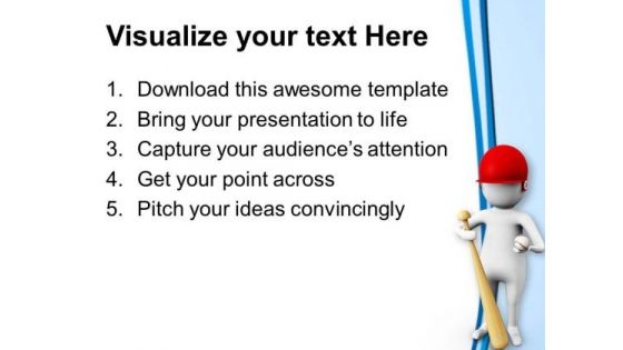 Baseball Is Intresting Game PowerPoint Templates Ppt Backgrounds For Slides 0813