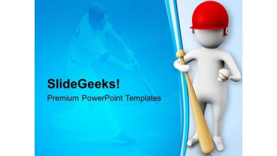Baseball Is Intresting Game PowerPoint Templates Ppt Backgrounds For Slides 0813