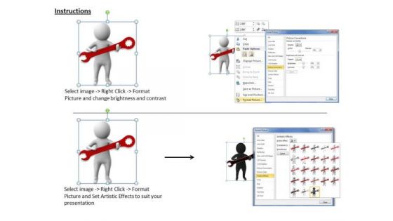 Basic Marketing Concepts 3d Man Holds Wrench Character Models