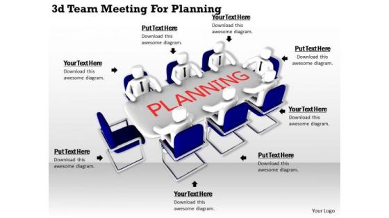 Basic Marketing Concepts 3d Team Meeting For Planning Business