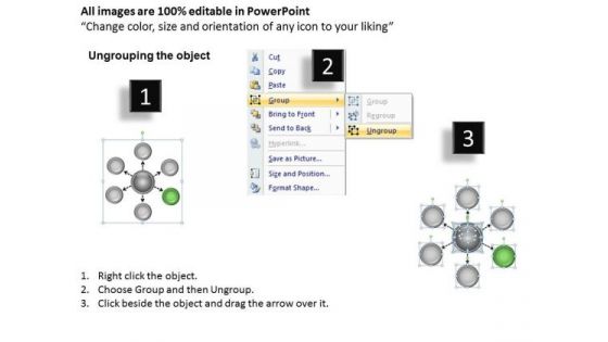 Basic Marketing Concepts 6 Stages Hub Process Business Diagram Ppt Strategy Review