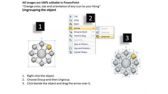 Basic Marketing Concepts Hub And Spoke 8 Stages Circularly Placed Ppt Business Planning Strategy