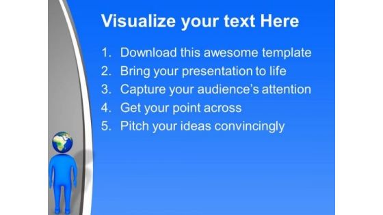 Be A Best Global Business Man PowerPoint Templates Ppt Backgrounds For Slides 0713