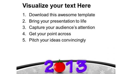 Be A Vegetarian This Year 2013 PowerPoint Templates Ppt Backgrounds For Slides 0513