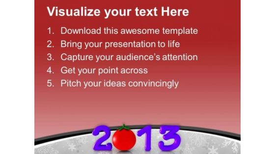Be A Vegetarian This Year 2013 PowerPoint Templates Ppt Backgrounds For Slides 0513