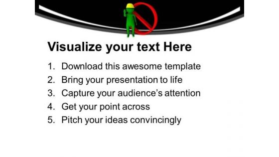 Be Attentive On Construction Site PowerPoint Templates Ppt Backgrounds For Slides 0713