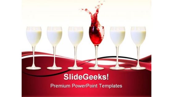 Be Different Drinks Food PowerPoint Templates And PowerPoint Backgrounds 0711