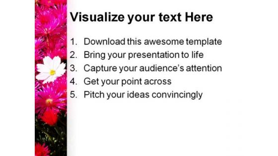 Be Different Flower Beauty PowerPoint Templates And PowerPoint Backgrounds 0311