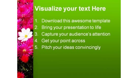 Be Different Flower Beauty PowerPoint Templates And PowerPoint Backgrounds 0311