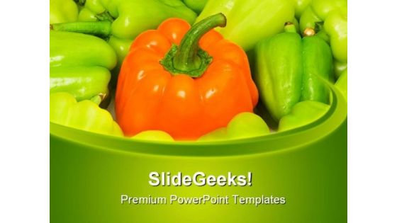 Be Different Vegetable Food PowerPoint Templates And PowerPoint Backgrounds 0411