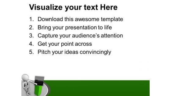 Be Good Sales Man To Sell Laptop PowerPoint Templates Ppt Backgrounds For Slides 0713