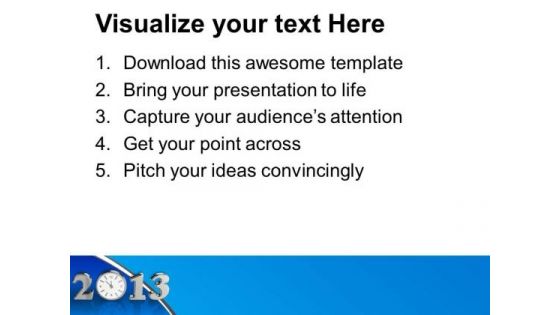 Be Punctual This New Year PowerPoint Templates Ppt Backgrounds For Slides 0413