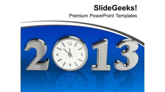 Be Punctual This New Year PowerPoint Templates Ppt Backgrounds For Slides 0413
