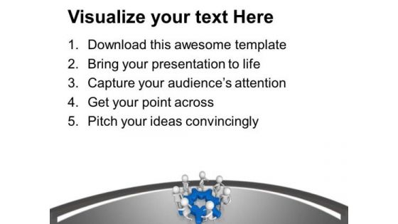 Be Surrounded On Right Gear PowerPoint Templates Ppt Backgrounds For Slides 0713