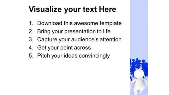 Be The Leader Of Crowd For Getting Success PowerPoint Templates Ppt Backgrounds For Slides 0613
