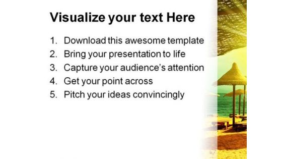 Beach Beauty PowerPoint Template 1010