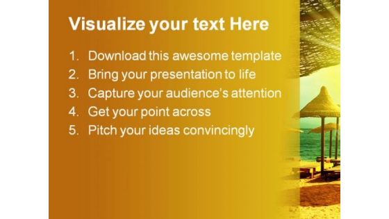 Beach Beauty PowerPoint Template 1010