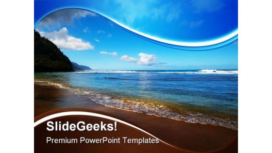 Beach Beauty PowerPoint Template 1110