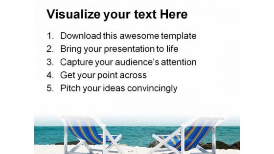 Beach Deck Chairs Vacation PowerPoint Themes And PowerPoint Slides 0511