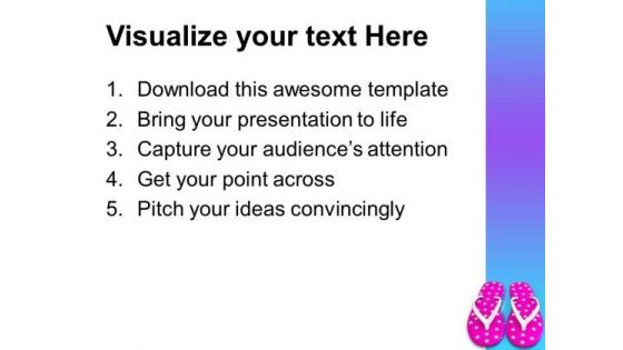 Beach Flip Flops PowerPoint Templates Ppt Backgrounds For Slides 0413