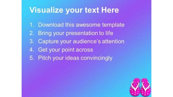 Beach Flip Flops PowerPoint Templates Ppt Backgrounds For Slides 0413