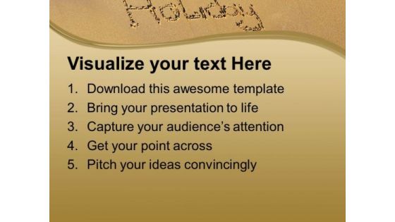 Beach Holidays Concept PowerPoint Templates Ppt Backgrounds For Slides 0213
