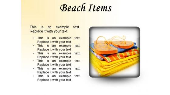 Beach Items01 Holidays PowerPoint Presentation Slides S