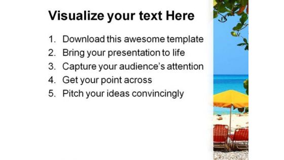 Beach Relax Holidays PowerPoint Templates And PowerPoint Backgrounds 0411