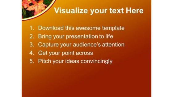 Beautiful Autumn Leaves PowerPoint Templates Ppt Backgrounds For Slides 0613