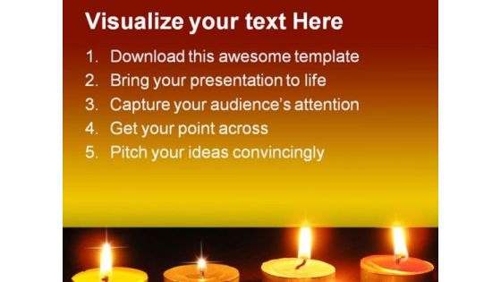 Beautiful Candles Festival PowerPoint Themes And PowerPoint Slides 0411