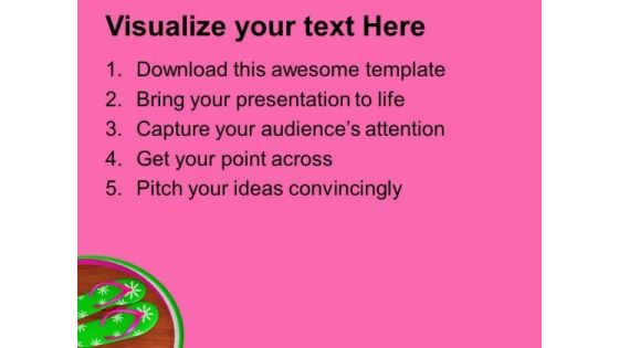 Beautiful Colorful Flip Flops PowerPoint Templates Ppt Backgrounds For Slides 0713