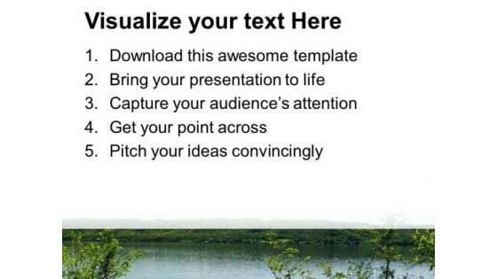 Beautiful Lake With Sky View PowerPoint Templates Ppt Backgrounds For Slides 0613