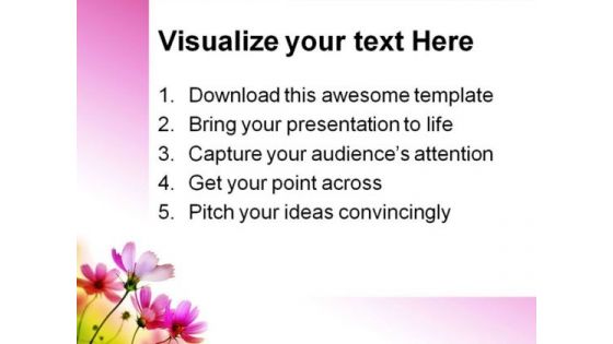 Beautiful Pink Flowers Beauty PowerPoint Themes And PowerPoint Slides 0411
