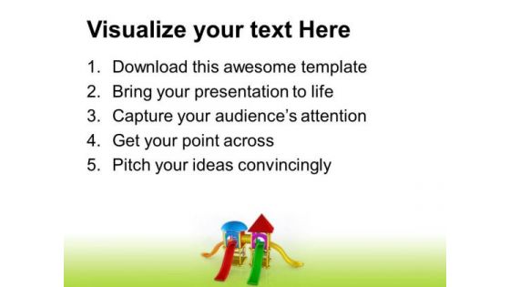 Beautiful Play And Slide Area For Kids PowerPoint Templates Ppt Backgrounds For Slides 0713