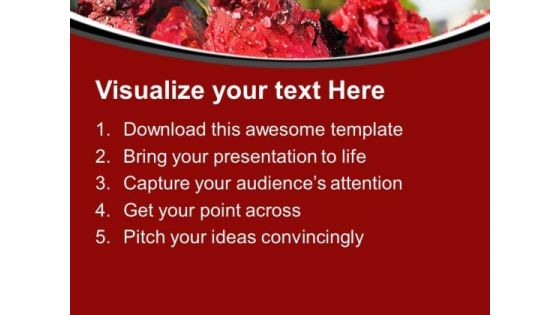 Beautiful Rose Bunch Background PowerPoint Templates Ppt Backgrounds For Slides 0613