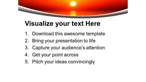 Beautiful Sunset Nature PowerPoint Templates Ppt Backgrounds For Slides 0413