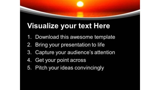 Beautiful Sunset Nature PowerPoint Templates Ppt Backgrounds For Slides 0413