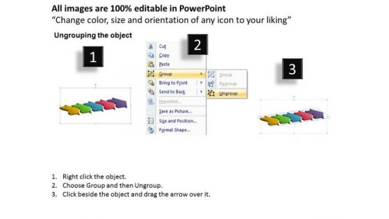 Beeline Flow Of Arrows 5 Stages Chart Slides Free PowerPoint