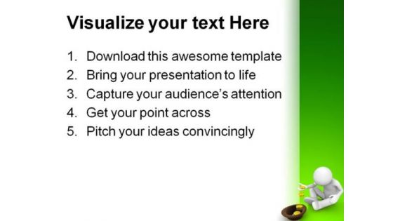 Beggar Poverty Metaphor PowerPoint Background And Template 1210