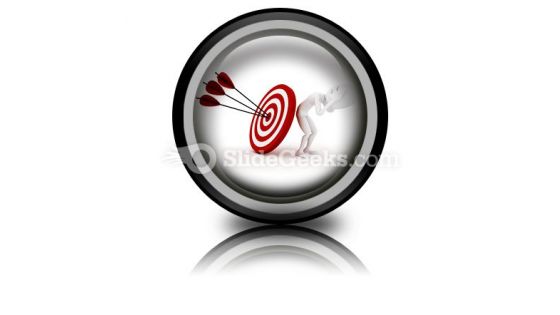 Behind Target PowerPoint Icon Cc