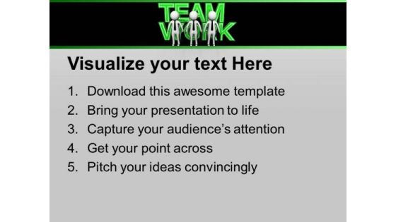 Believe In Teamwork PowerPoint Templates Ppt Backgrounds For Slides 0613