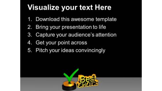 Best Choice With Check Mark Award PowerPoint Templates And PowerPoint Themes 1012