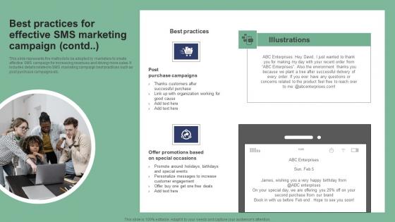 Best Practices For Effective SMS Marketing Campaign Text Message Marketing Strategies Portrait Pdf