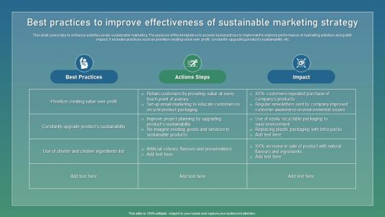Best Practices To Improve Strategic Guide For Sustainable Background Pdf Best Practices To Improve Strategic Guide For Sustainable Background Pdf