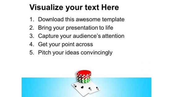 Betting Concept With Poker Aces And Chips PowerPoint Templates Ppt Backgrounds For Slides 0413
