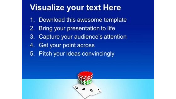 Betting Concept With Poker Aces And Chips PowerPoint Templates Ppt Backgrounds For Slides 0413