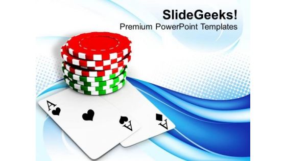 Betting Concept With Poker Aces And Chips PowerPoint Templates Ppt Backgrounds For Slides 0413