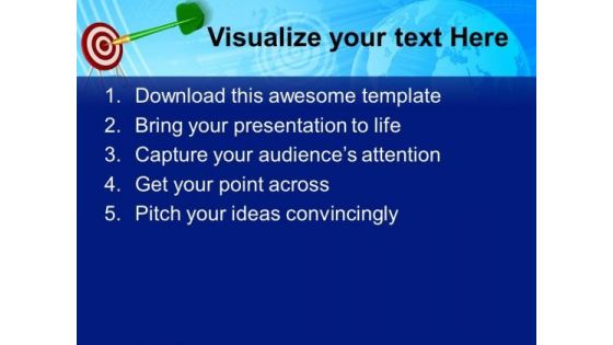 Bid Red Dart Hitting Target Business PowerPoint Templates And PowerPoint Themes 0712